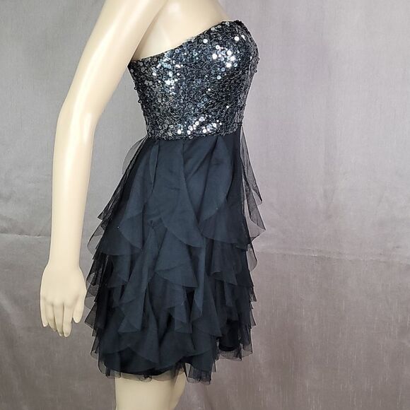 BLONDIE NITES BY STACEY SKLAR Sequined Prom Dress Size 3 - Picture 5 of 10